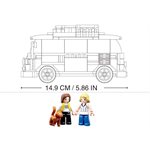 Sluban Mini VW Combi Van, Beach Surf Van (M38-B0707) Set of 227 Pieces - 100% Compatible with Leading brand.