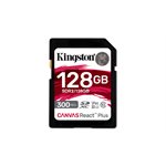 Kingston 128GB Canvas React Plus SDXC UHSII 300R/260W U3/V90/4K/8K (CAN Retail)