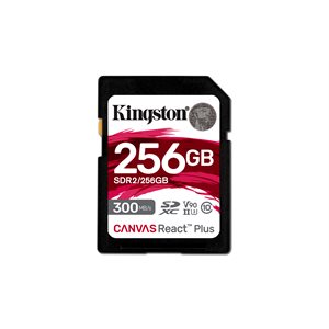 Kingston 256GB Canvas React Plus SDXC UHSII 300R/260W U3/V90/4K/8K (CAN Retail)740617326949