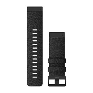 Garmin - QuickFit 26 Watch Bands - Heathered Black Nylon