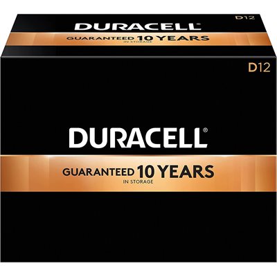 DURACELL COPPERTOP D (Bulk) Alkaline Battery PACK OF 12