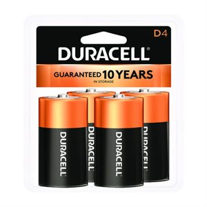 DURACELL COPPERTOP D Alkaline Battery PACK OF 4