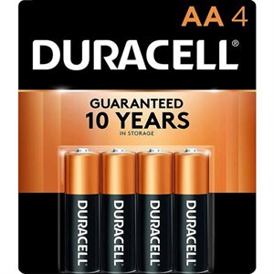 DURACELL COPPERTOP AA Alkaline Battery PACK OF 4