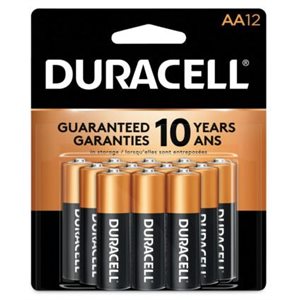 DURACELL COPPERTOP AA Alkaline Battery PACK OF 12