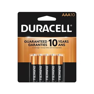 DURACELL COPPERTOP AAA Alkaline Battery PACK OF 10