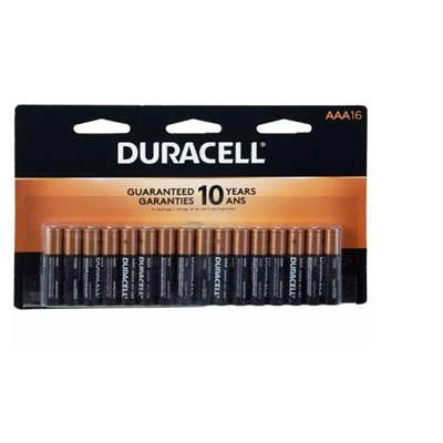 DURACELL COPPERTOP AAA Alkaline Battery PACK OF 16