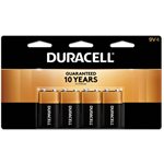 DURACELL COPPERTOP 9V Alkaline Battery PACK OF 4