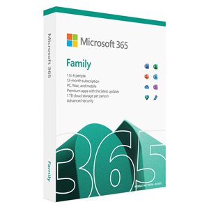 Microsoft Office 365 - Family - 1Y/6U - PKC