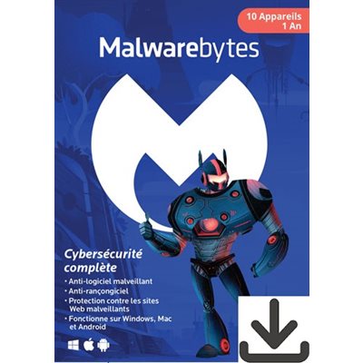 Malwarebytes - Premium License - 1A/10U - Clé (téléchargement)