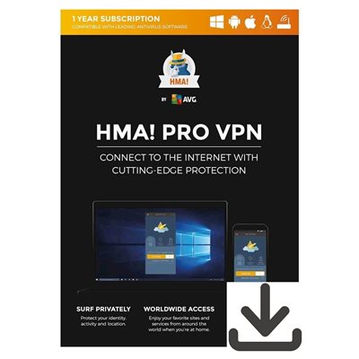 AVG - HMA Pro VPN - 1A - Clé (téléchargement)