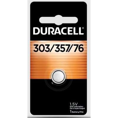 DURACELL 303/357/76S SR44 Silver Oxide Battery PACK OF 1