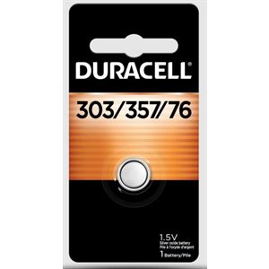 DURACELL 303/357/76S SR44 Silver Oxide Battery PACK OF 1