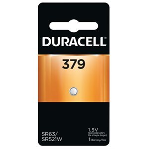 DURACELL 379 SR63 Silver Oxide Battery PACK OF 1