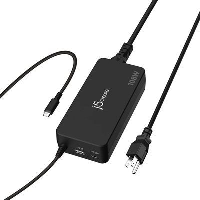 J5CREATE - JUP34108 - 108 WATT PD USB-C Super Charger