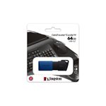 Kingston 64GB USB 3.2 Gen 1 DataTraveler Exodia M Retractable (Black + Blue) - CAN Retail