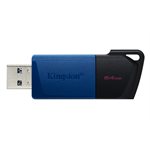 Kingston 64GB USB 3.2 Gen 1 DataTraveler Exodia M Retractable (Black + Blue) - CAN Retail