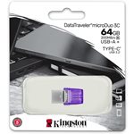 KINGSTON 64GB DataTraveler microDuo 3C 200MB/s dual USB-A + USB-C