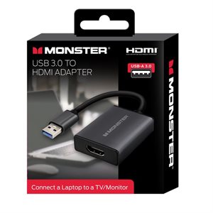 MONSTER Essentials USB 3.0 to HDMI Multi Monitor Adapter - ENG. PKG