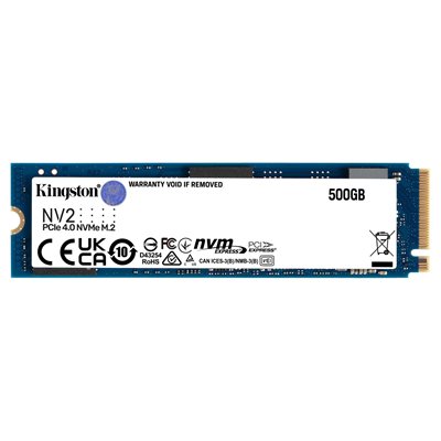 Kingston NV2 500G M.2 2280 NVMe PCIe Gen 4x4 Internal SSD  Single Sided Up to 3500MB/s