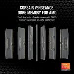 CORSAIR VENGEANCE DDR5 64GB (2x32GB) DDR5 5600 (PC5-44800) C40 1.25V Optimized for AMD