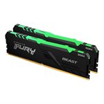 Kingston 16GB 3200MT/s DDR4 CL16 DIMM (Kit of 2) FURY Beast White RGB SE