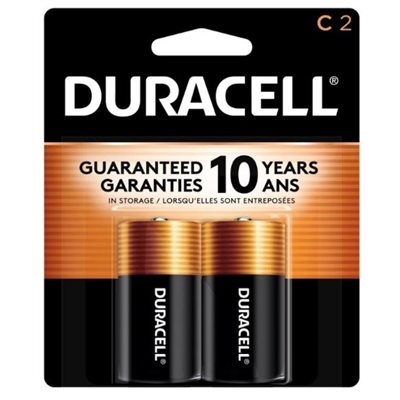 DURACELL COPPERTOP C Alkaline Battery PACK OF 2