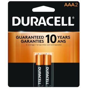 DURACELL COPPERTOP AAA Alkaline Battery PACK OF 2