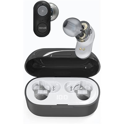 MAXELL Dual Driver True Wireless Earbuds - Black