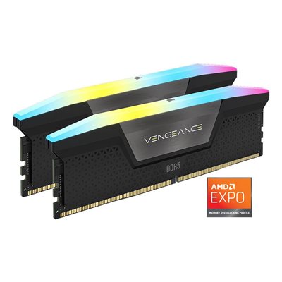 CORSAIR VENGEANCE RGB DDR5 32GB (2x16GB) DDR5 5600 (PC5-44800) C36 1.25V AMD EXPO Memory Kit