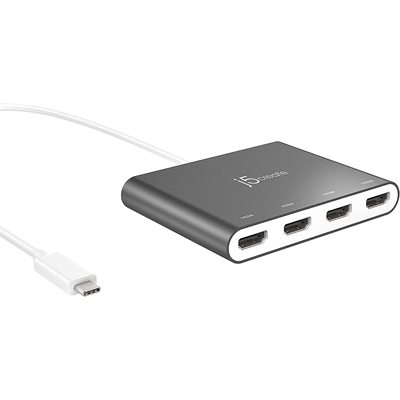 J5CREATE JCA366 USB-C to 4-Port HDMI Multi-Monitor Adapter