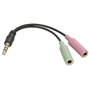 Audio Adapter - Male to dual Female 3.5mm
