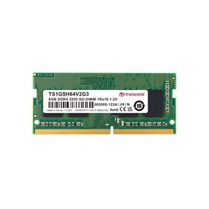 TRANSCEND 8GB DDR4 3200 SO-DIMM 1Rx16 1Gx16 CL22 1.2V