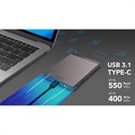 Disque SSD portable Lexar SL200 de 1 TO (ext.), Lecture jusqu'à 550MB/s