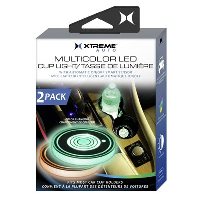 Xtreme - Lumière de tasse à DEL multicolore (paquet de 2)