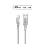 LAX - 10FT Apple MFi Braided Nylon Lightning Cable - Grey