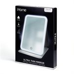 iHome Beauty - Mini miroir de courtoisie portable ultra fin avec étui