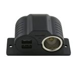 ArmorAll - 12V Power Socket with Dual USB - Black