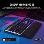 Corsair - Clavier de jeu mécanique K60 RGB PRO SE - 100% CHERRY MV Keyswitchs mécaniques - Noir