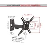 Barkan Full Motion 13-43 inch TV Wall Mount