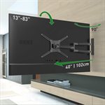 Barkan Full Motion 13-83 inch Extra Long TV Wall Mount