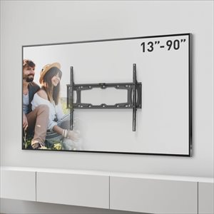 Barkan - Support mural fixe pour téléviseur de 13 à 90 pouces à largeur réglable