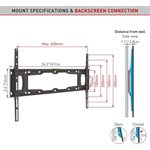 Barkan Fixed 13-90 inch Adjustable Width TV Wall Mount