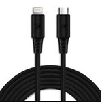 Caseco Braided USB-C to Lightning Cable 2M (6FT)  Black