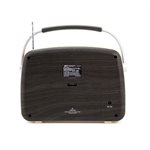 Emerson - Portable retro radio with built-in rechargeable battery Espresso