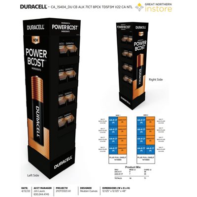 DURACELL Displayer (AA/AAA) AAA Pqt 8 x35 + AA Pqt 8 x35