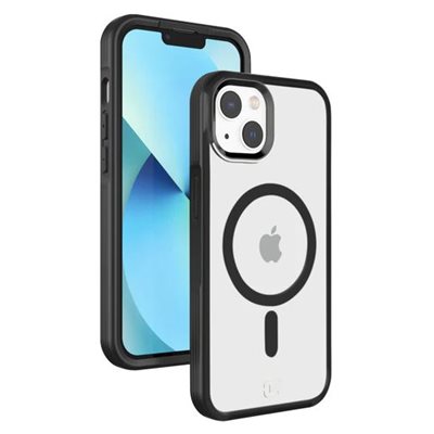 Caseco - Coque Fremont Grip Frost Arrière transparent- iPhone 14 - Noir