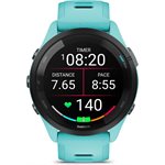 Garmin Forerunner 265, Black Bezel with Aqua Case and Aqua/Black Silicone Band