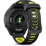 Garmin Forerunner 265S, Black Bezel and Case with Black/Amp Yellow Silicone Band