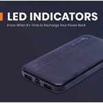 Emerge - Helix - Batterie externe 10,000 mAh avec deux ports USB-A