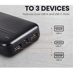 Emerge - Helix - Batterie Externe TurboVolt+ 16000 mAh avec Ports USB-A et USB-C